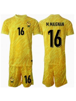 Billige Frankrike Mike Maignan #16 Keeper Hjemmedraktsett Barn EM 2024 Kortermet (+ Korte bukser)